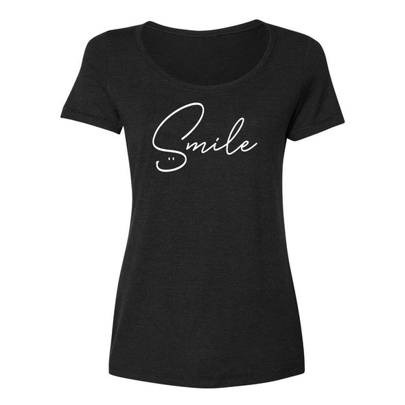 SMILE Missy Short Sleeve Tee - creativitees.store